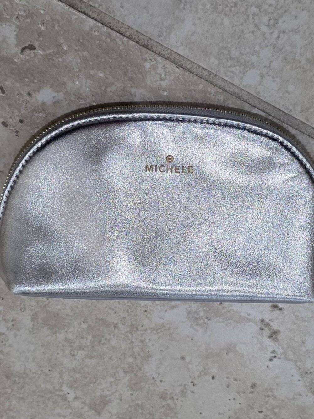 Michele Cosmetic Bag - Silver Metallic